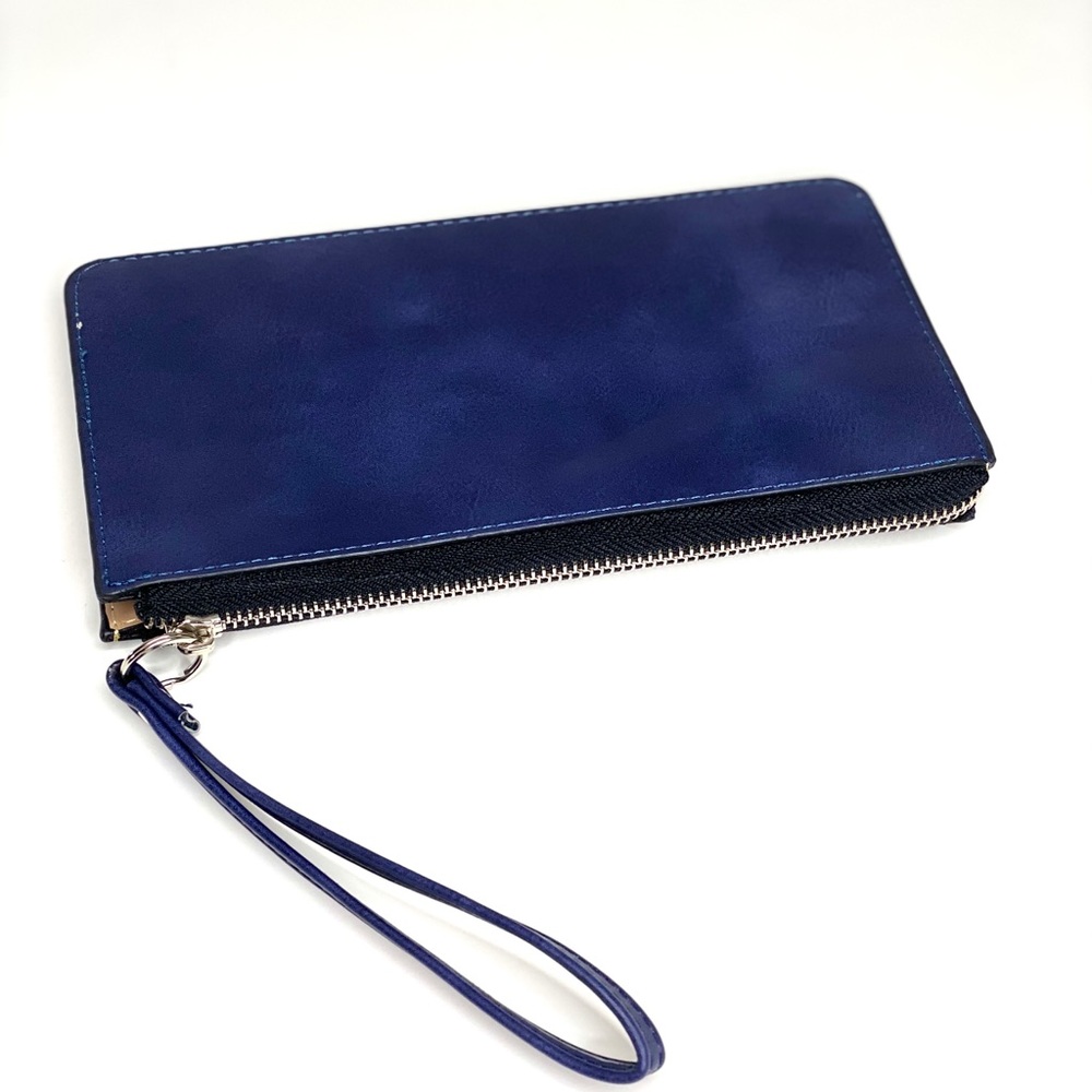 New IndigoNavy Leather Wristlet / Wallet - Picture 5 of 8